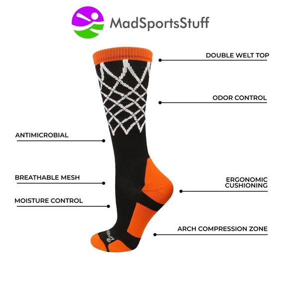 MadSportsStuff basketball socks women’s Med/Lge 2 - Picture 1 of 4